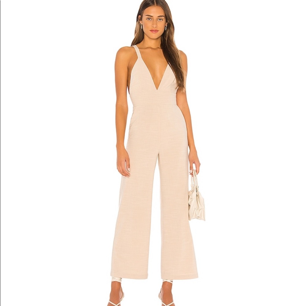 Off of revolve website. Linen color pant jumpsuit